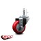 Service Caster 3'' Red Polyurethane Wheel Swivel 7/16'' Grip Ring Stem Caster SCC-GR20S314-PPUB-RED-716138 - alternate 3